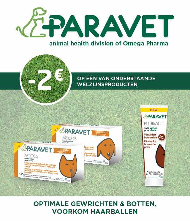Paravet - Producten voor dieren 2€ Terugbetaald cashback op myShopi