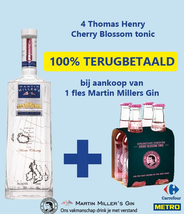 Martin Millers Gin & Thomas Henry 100% Terugbetaald ! cashback op myShopi