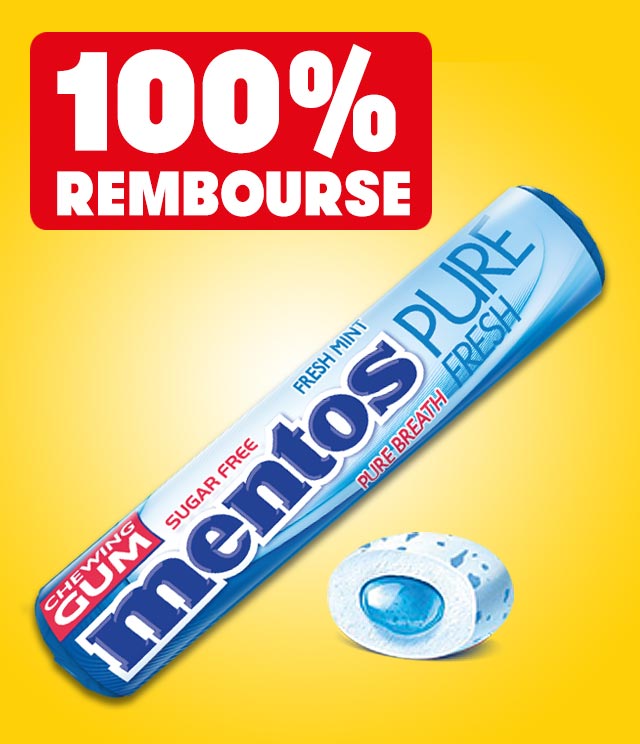 Cashback Mentos Gum 100% remboursé sur myShopi