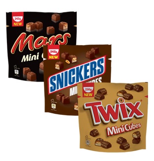 Cashback Twix,Snickers,Mars Mini Cubes 1+1 gratuit sur myShopi