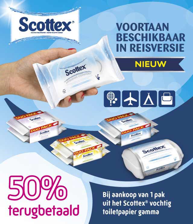 Scottex Vochtig Toiletpapier 50% Terugbetaald cashback op myShopi