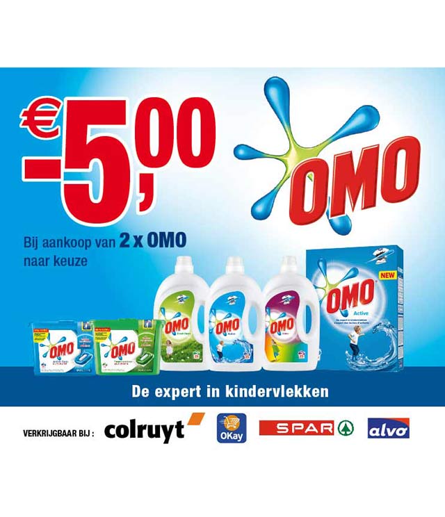 Omo Wasmiddel - De expert in kindervlekken 5€ Terugbetaald cashback op myShopi