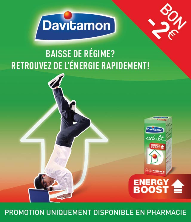 Cashback Davitamon Energy Boost €2 Remboursés sur myShopi