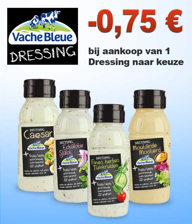 Vache Bleue Dressings 0,75€ Terugbetaald cashback op myShopi