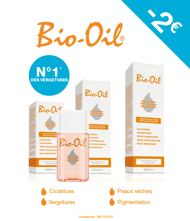 Cashback Bio Oil - Soin de la peau 2€ Remboursés sur myShopi