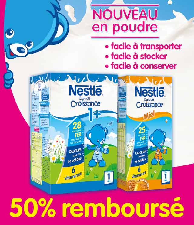 Cashback Nestlé Lait de Croissance 50% Remboursé sur myShopi
