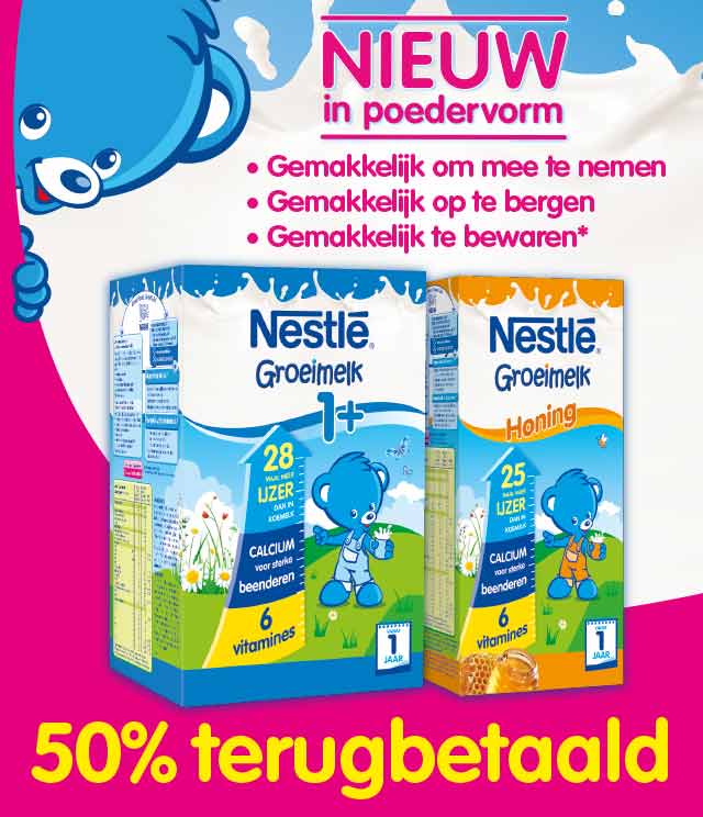 Nestlé Groeimelk 50% Terugbetaald cashback op myShopi