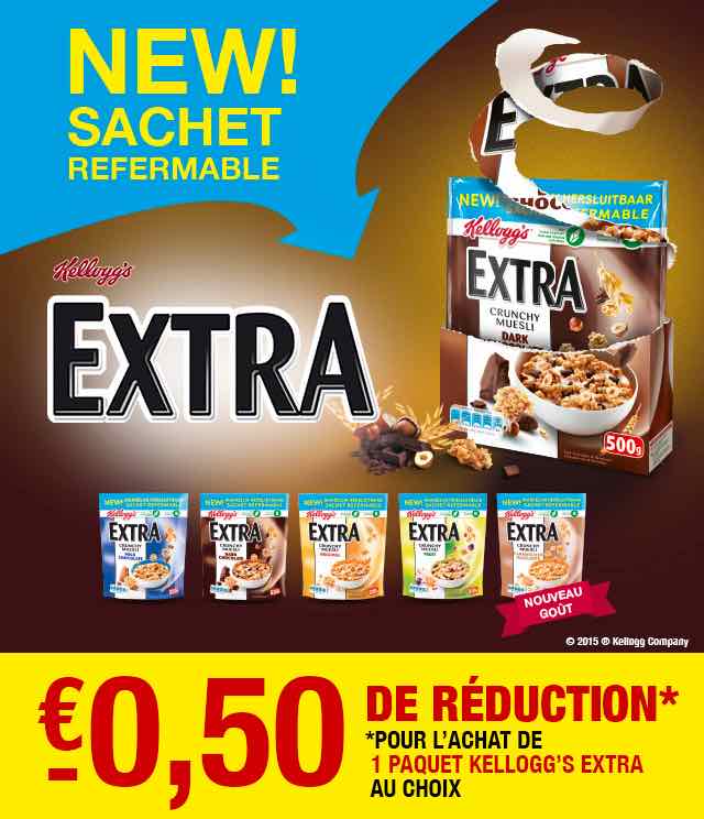 Cashback Kellogg's Extra Céréales €0,50 Remboursé sur myShopi