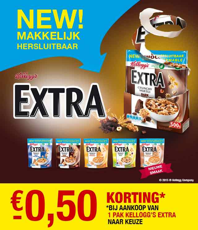 Kellogg's Extra Muesli €0,50 Terugbetaald cashback op myShopi