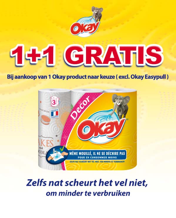 Okay keukenpapier 1+1 Gratis cashback op myShopi