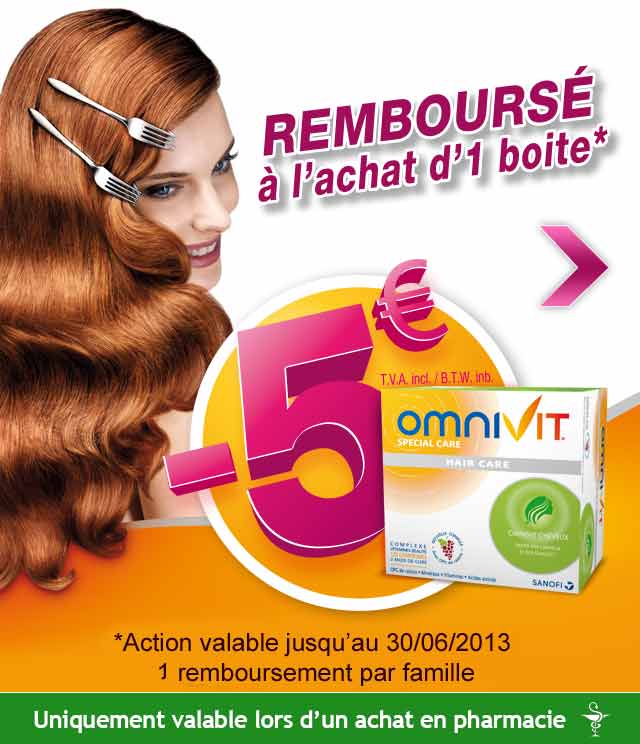 Cashback Omnivit Hair Care 5€ Remboursés sur myShopi