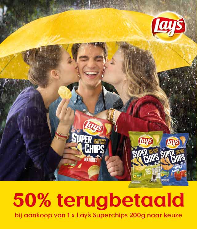 Lay's Superchips 50% terugbetaald cashback op myShopi