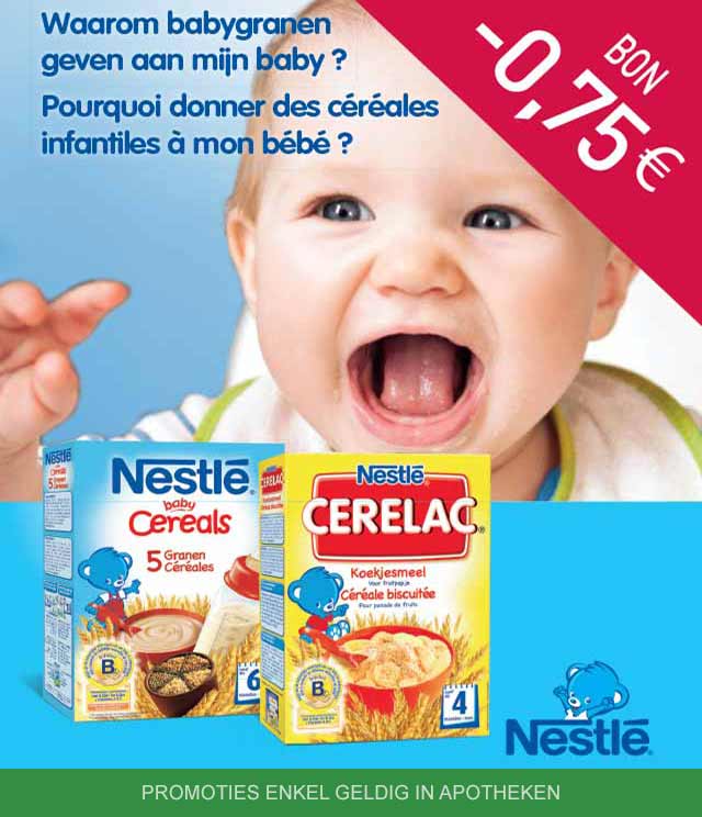 Nestlé Baby Cereals of Cerelac 0,75€ Terugbetaald cashback op myShopi