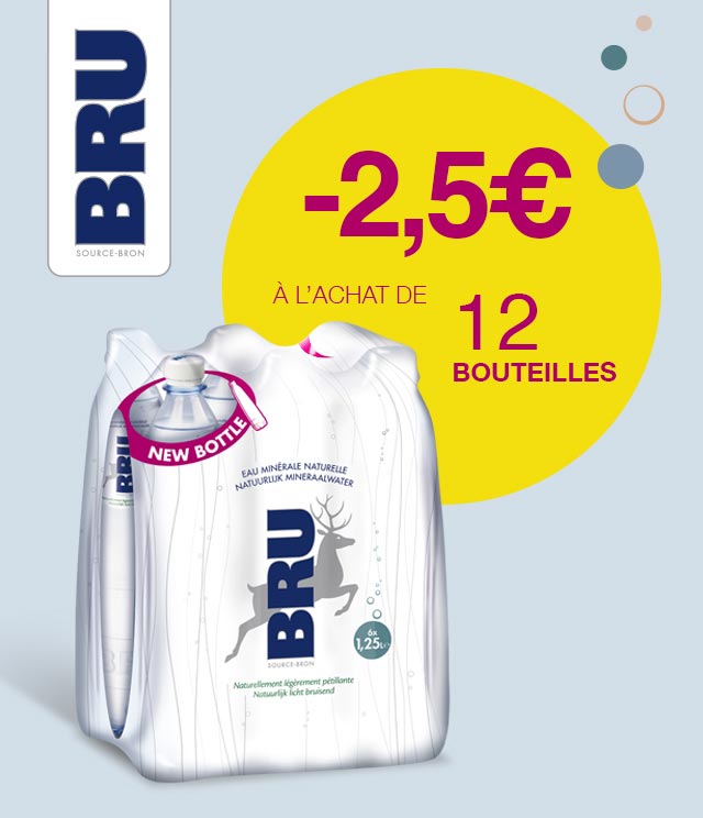 Cashback Bru 12x125 cl 2,50€ Remboursés sur myShopi