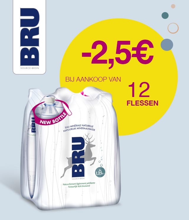 Bru 12x125 cl 2,50€ Terugbetaald cashback op myShopi