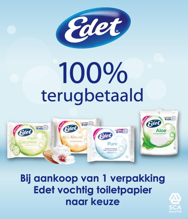 Edet vochtig toiletpapier 100% Terugbetaald cashback op myShopi
