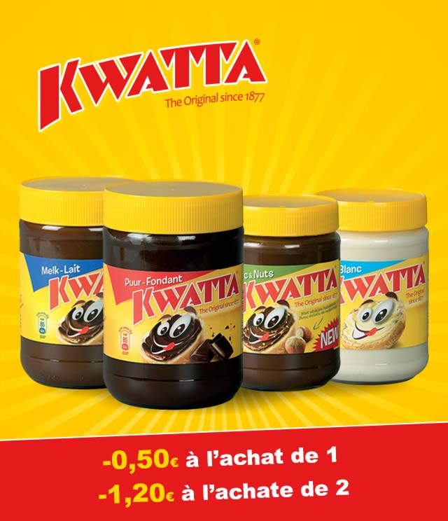 Cashback Pâte à tartiner Kwatta -0,50€ / -1,20€ sur myShopi