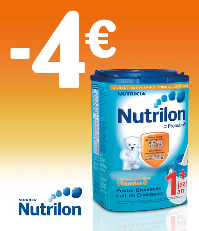 Cashback Nutrilon - Lait de croissance 1+ 4€ Remboursés sur myShopi
