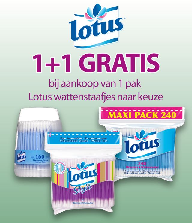 Lotus wattenstaafjes 1+1 Gratis cashback op myShopi