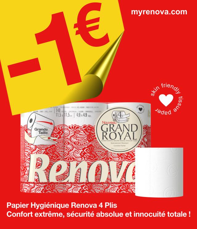 Cashback Renova Grand Royal 1€ Remboursé sur myShopi