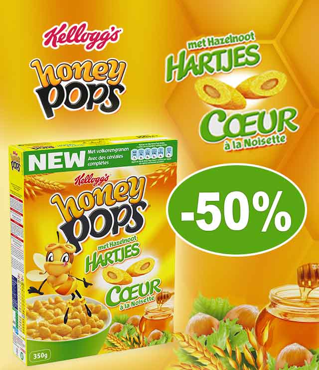 Cashback Honey Pops Coeur à la noisette (350gr) 50% Remboursé sur myShopi