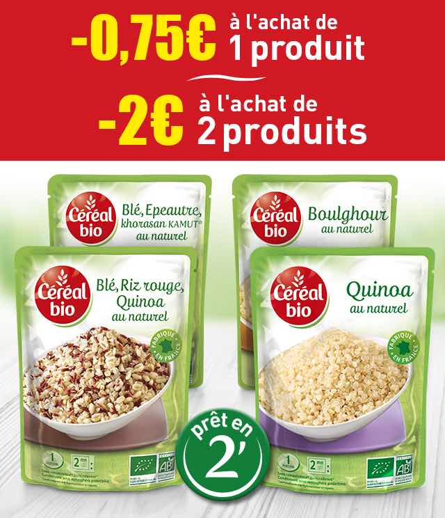Cashback Céréal Bio Jusqu'à 2€ sur myShopi
