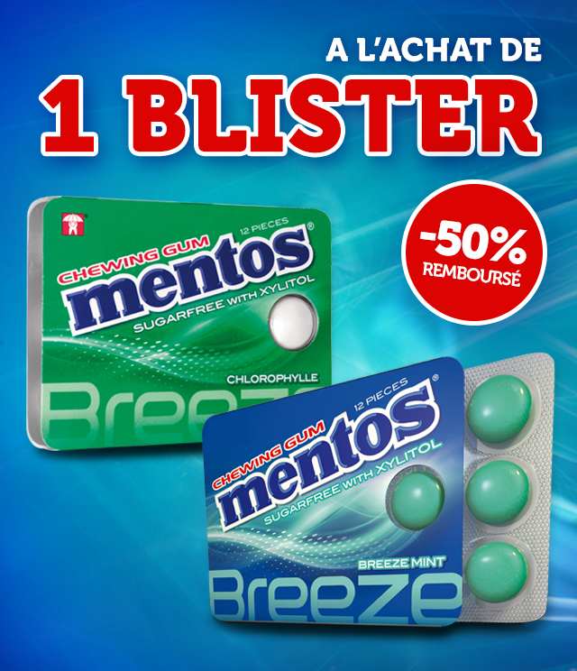 Cashback Mentos Chewing Gum 50% Remboursé sur myShopi