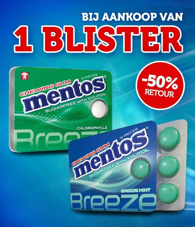 Mentos Chewing Gum 50% Terugbetaald cashback op myShopi