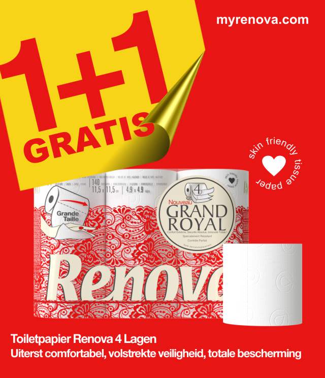 Renova Grand Royal 1+1 Gratis cashback op myShopi